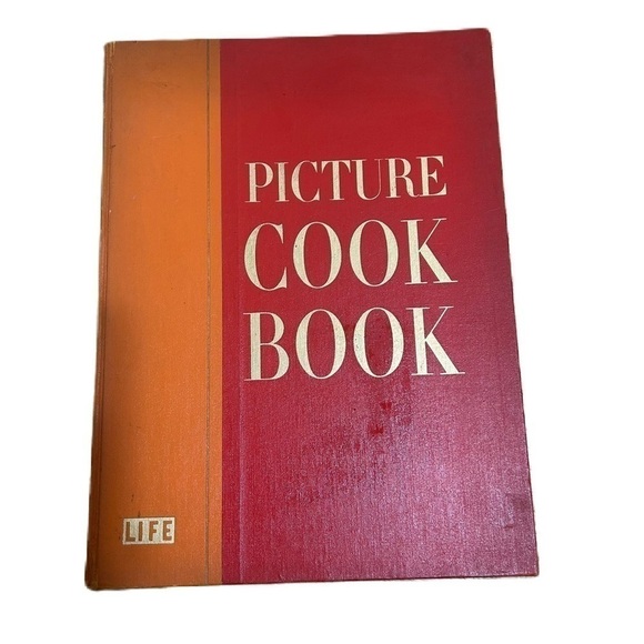 Vintage Life Picture Cook Book Hardcover Red Orange Coffee Table - Picture 1 of 6